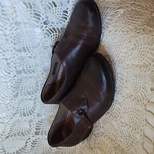 Dansko Women's Frannie Brown Leather Slip-Ons